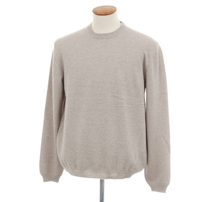 【新品アウトレット】セッテフィーリ カシミア Settefili Cashmere カシミヤ クルーネック プルオーバーニット グレージュ【サイズ48/S】【 状態ランクN- 】【 メンズ 】