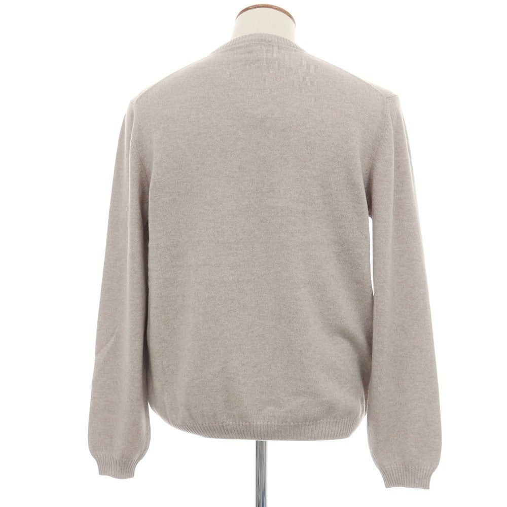 【新品アウトレット】セッテフィーリ カシミア Settefili Cashmere カシミヤ クルーネック プルオーバーニット グレージュ【サイズ48/S】【 状態ランクN- 】【 メンズ 】