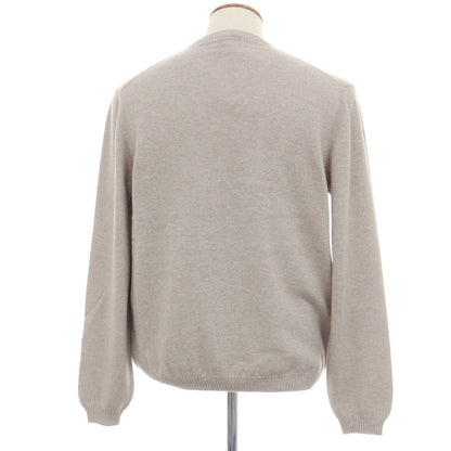 【新品アウトレット】セッテフィーリ カシミア Settefili Cashmere カシミヤ クルーネック プルオーバーニット グレージュ【サイズ48/S】【 状態ランクN- 】【 メンズ 】