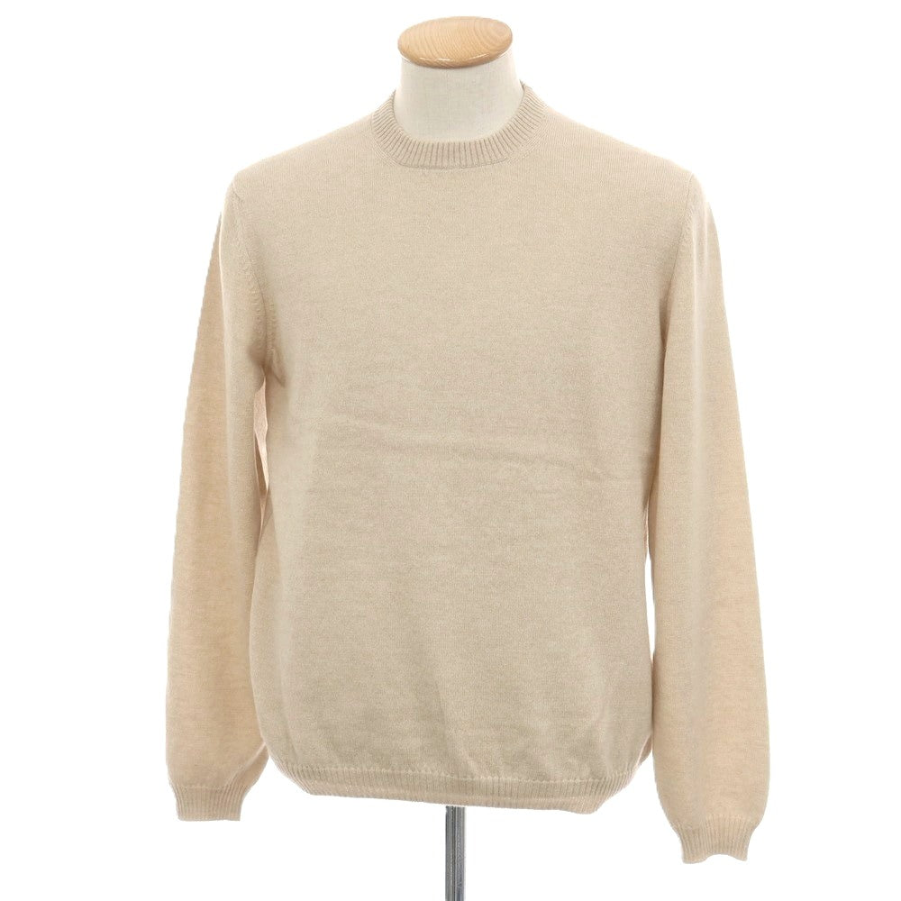 【新品アウトレット】セッテフィーリ カシミア Settefili Cashmere カシミヤ クルーネック プルオーバーニット ベージュ【サイズ46/XS】【 状態ランクN- 】【 メンズ 】