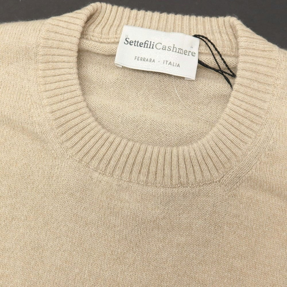 【新品アウトレット】セッテフィーリ カシミア Settefili Cashmere カシミヤ クルーネック プルオーバーニット ベージュ【サイズ46/XS】【 状態ランクN- 】【 メンズ 】