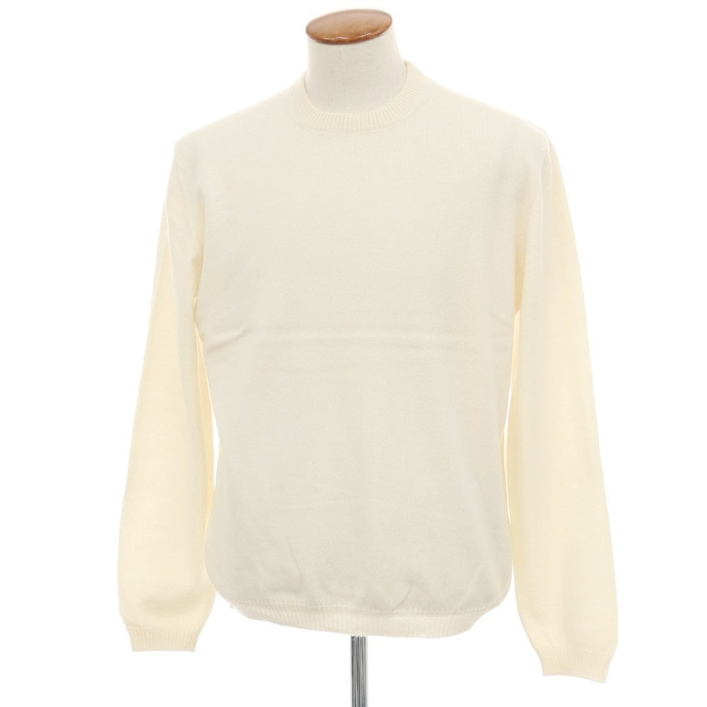 【新品アウトレット】セッテフィーリ カシミア Settefili Cashmere カシミヤ クルーネック プルオーバーニット オフホワイト【サイズ48/S】【 状態ランクN- 】【 メンズ 】