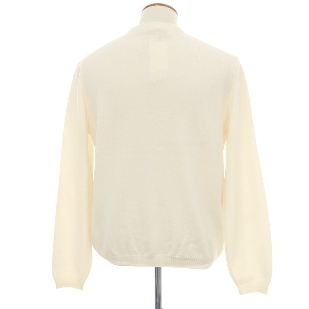 【新品アウトレット】セッテフィーリ カシミア Settefili Cashmere カシミヤ クルーネック プルオーバーニット オフホワイト【サイズ48/S】【 状態ランクN- 】【 メンズ 】