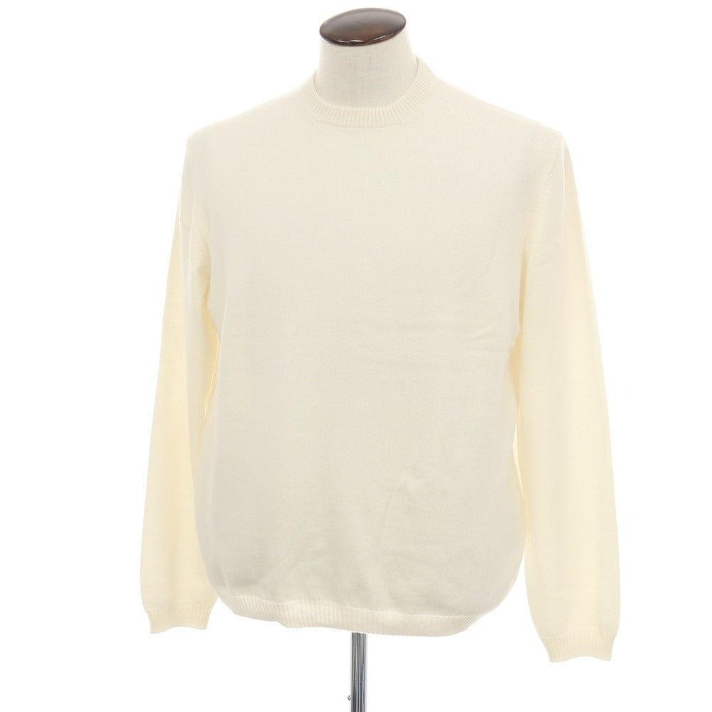 【新品アウトレット】セッテフィーリ カシミア Settefili Cashmere カシミヤ クルーネック プルオーバーニット オフホワイト【サイズ50/M】【 状態ランクN- 】【 メンズ 】
