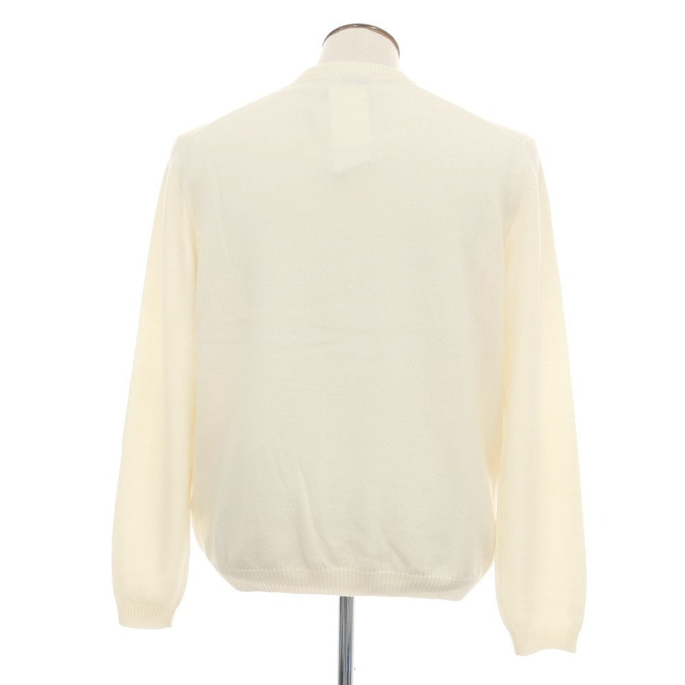 【新品アウトレット】セッテフィーリ カシミア Settefili Cashmere カシミヤ クルーネック プルオーバーニット オフホワイト【サイズ50/M】【 状態ランクN- 】【 メンズ 】