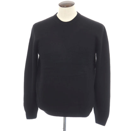 【新品アウトレット】セッテフィーリ カシミア Settefili Cashmere ベビーカシミヤ クルーネック プルオーバーニット ブラック【サイズ50/M】【 状態ランクN- 】【 メンズ 】