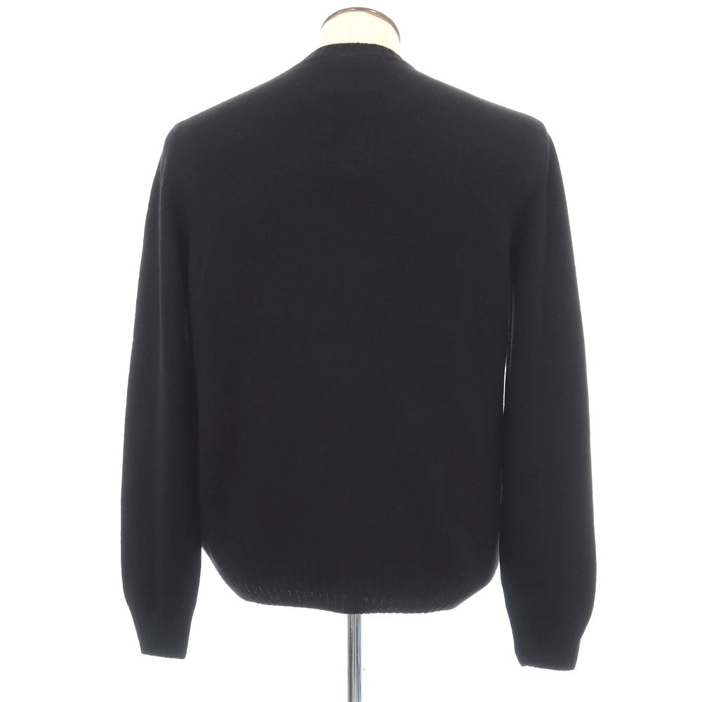 【新品アウトレット】セッテフィーリ カシミア Settefili Cashmere ベビーカシミヤ クルーネック プルオーバーニット ブラック【サイズ50/M】【 状態ランクN- 】【 メンズ 】
