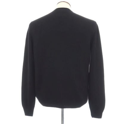 【新品アウトレット】セッテフィーリ カシミア Settefili Cashmere ベビーカシミヤ クルーネック プルオーバーニット ブラック【サイズ50/M】【 状態ランクN- 】【 メンズ 】