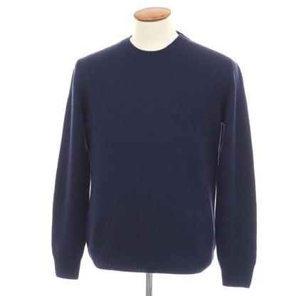 【新品アウトレット】セッテフィーリ カシミア Settefili Cashmere ベビーカシミヤ クルーネック プルオーバーニット ネイビー【サイズ48/S】【 状態ランクN- 】【 メンズ 】