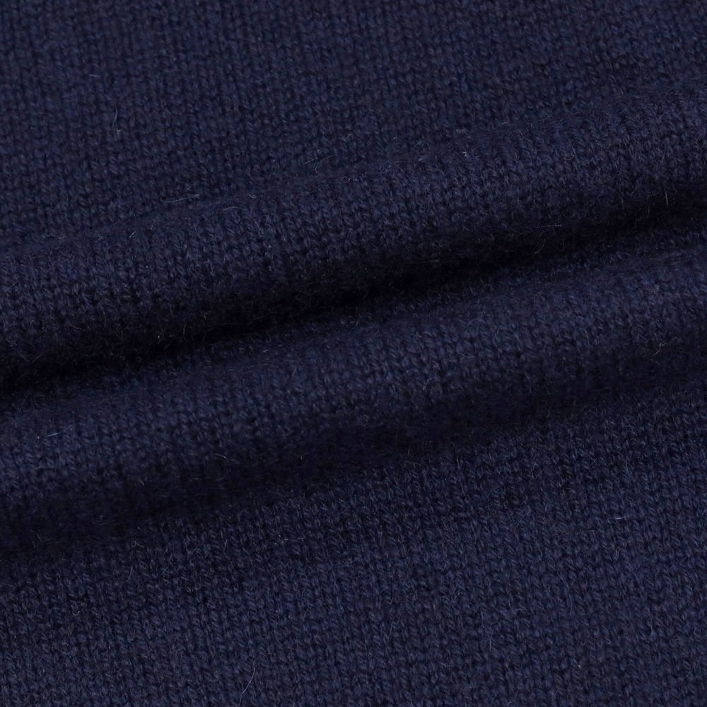【新品アウトレット】セッテフィーリ カシミア Settefili Cashmere ベビーカシミヤ クルーネック プルオーバーニット ネイビー【サイズ48/S】【 状態ランクN- 】【 メンズ 】