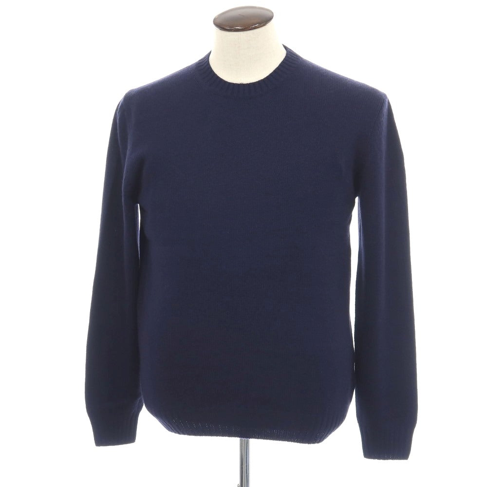 【新品アウトレット】セッテフィーリ カシミア Settefili Cashmere ベビーカシミヤ クルーネック プルオーバーニット ネイビー【サイズ50/M】【 状態ランクN- 】【 メンズ 】