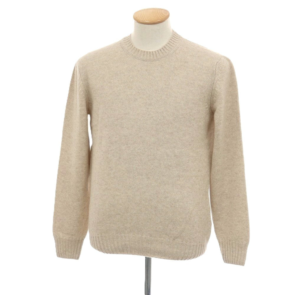 【新品アウトレット】セッテフィーリ カシミア Settefili Cashmere ベビーカシミヤ クルーネック プルオーバーニット ベージュ【サイズ44】【 状態ランクN- 】【 メンズ 】