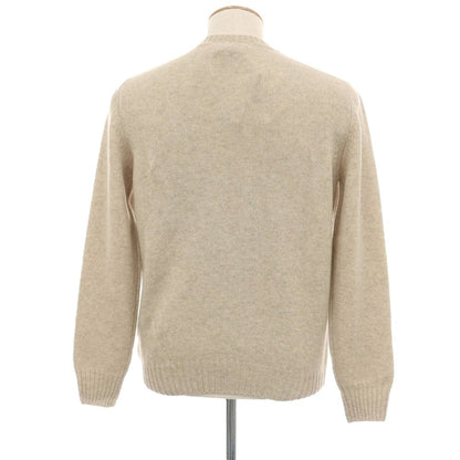 【新品アウトレット】セッテフィーリ カシミア Settefili Cashmere ベビーカシミヤ クルーネック プルオーバーニット ベージュ【サイズ44】【 状態ランクN- 】【 メンズ 】