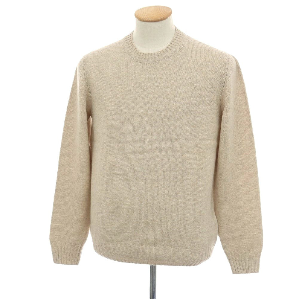 【新品アウトレット】セッテフィーリ カシミア Settefili Cashmere ベビーカシミヤ クルーネック プルオーバーニット ベージュ【サイズ46/XS】【 状態ランクN- 】【 メンズ 】