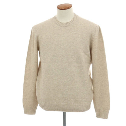 【新品アウトレット】セッテフィーリ カシミア Settefili Cashmere ベビーカシミヤ クルーネック プルオーバーニット ベージュ【サイズ48/S】【 状態ランクN- 】【 メンズ 】
