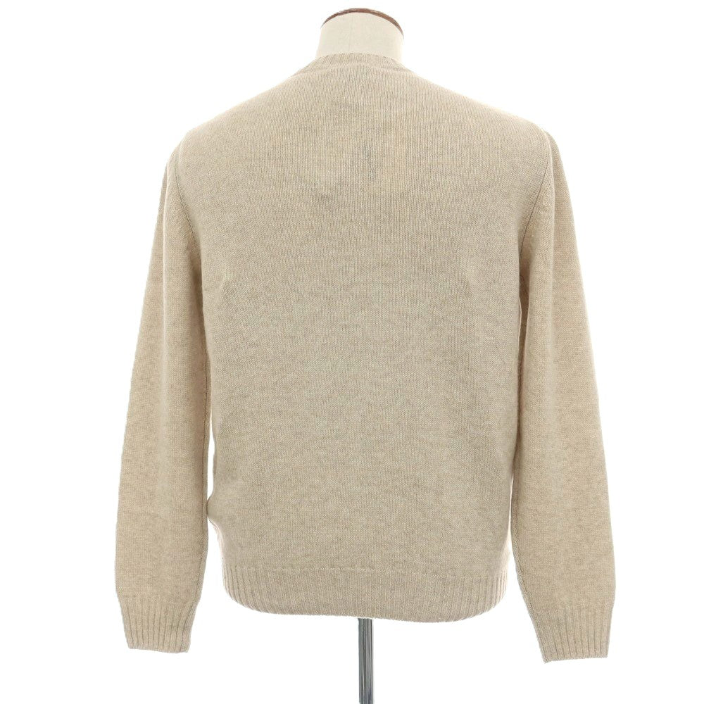 【新品アウトレット】セッテフィーリ カシミア Settefili Cashmere ベビーカシミヤ クルーネック プルオーバーニット ベージュ【サイズ48/S】【 状態ランクN- 】【 メンズ 】
