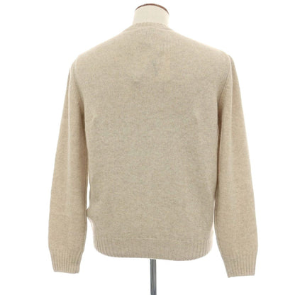 【新品アウトレット】セッテフィーリ カシミア Settefili Cashmere ベビーカシミヤ クルーネック プルオーバーニット ベージュ【サイズ48/S】【 状態ランクN- 】【 メンズ 】