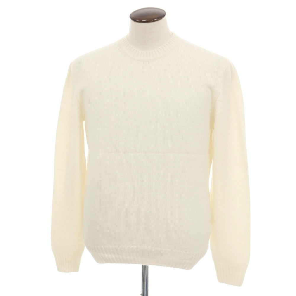 【新品アウトレット】セッテフィーリ カシミア Settefili Cashmere ベビーカシミヤ クルーネック プルオーバーニット オフホワイト【サイズ50/M】【 状態ランクN- 】【 メンズ 】