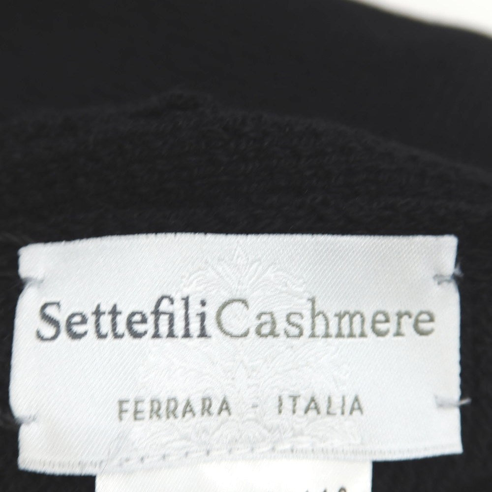 【新品】セッテフィーリ カシミア Settefili Cashmere カシミヤ ニット 大判 マフラー ブラック【 状態ランクN 】【 メンズ 】