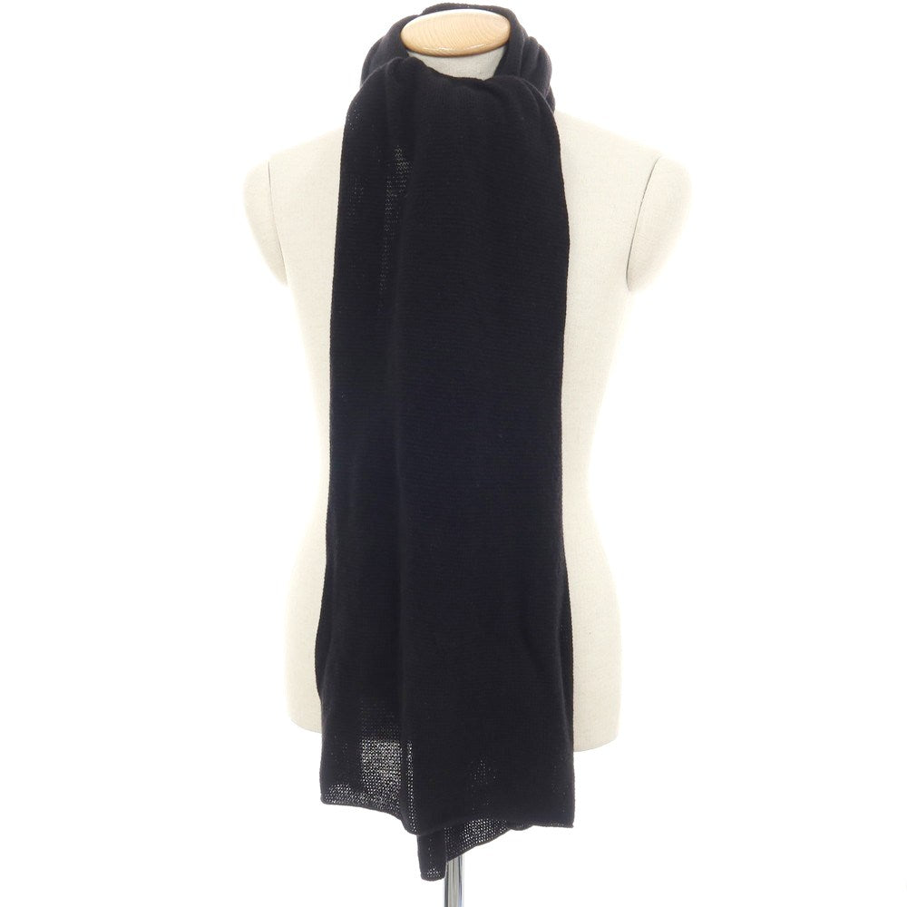 【新品】セッテフィーリ カシミア Settefili Cashmere カシミヤ ニット 大判 マフラー ブラック【 状態ランクN 】【 メンズ 】