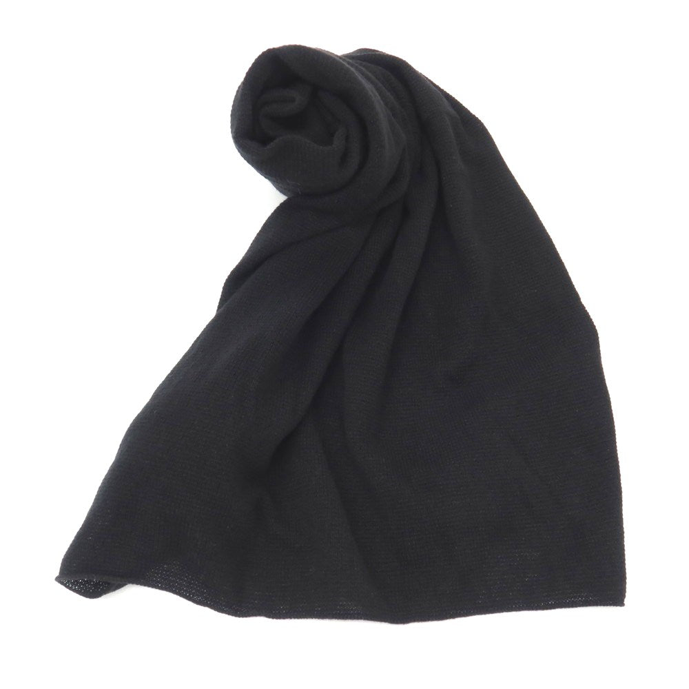 【新品】セッテフィーリ カシミア Settefili Cashmere カシミヤ ニット 大判 マフラー ブラック【 状態ランクN 】【 メンズ 】