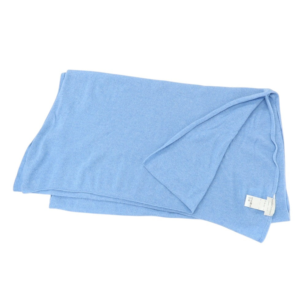 【新品】セッテフィーリ カシミア Settefili Cashmere カシミヤ ニット 大判 マフラー ライトブルー【 状態ランクN 】【 メンズ 】