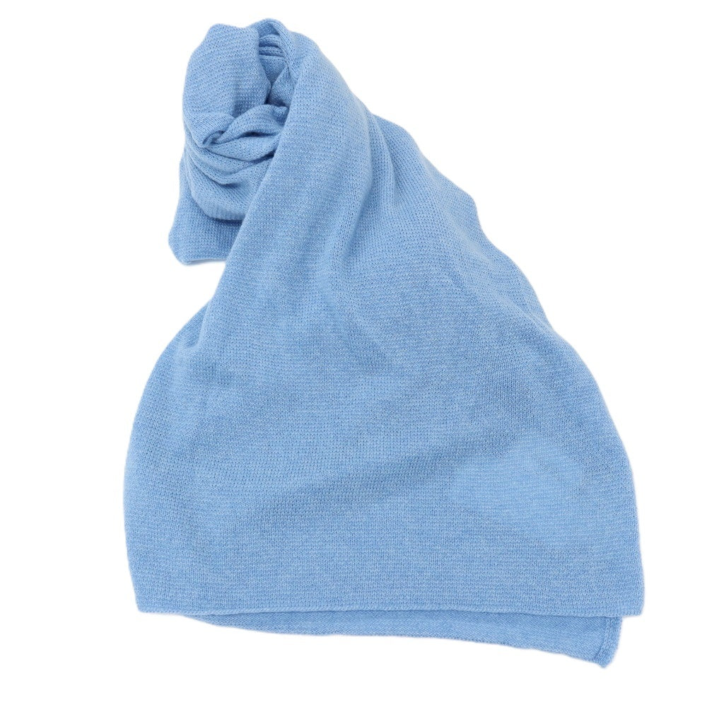 【新品】セッテフィーリ カシミア Settefili Cashmere カシミヤ ニット 大判 マフラー ライトブルー【 状態ランクN 】【 メンズ 】