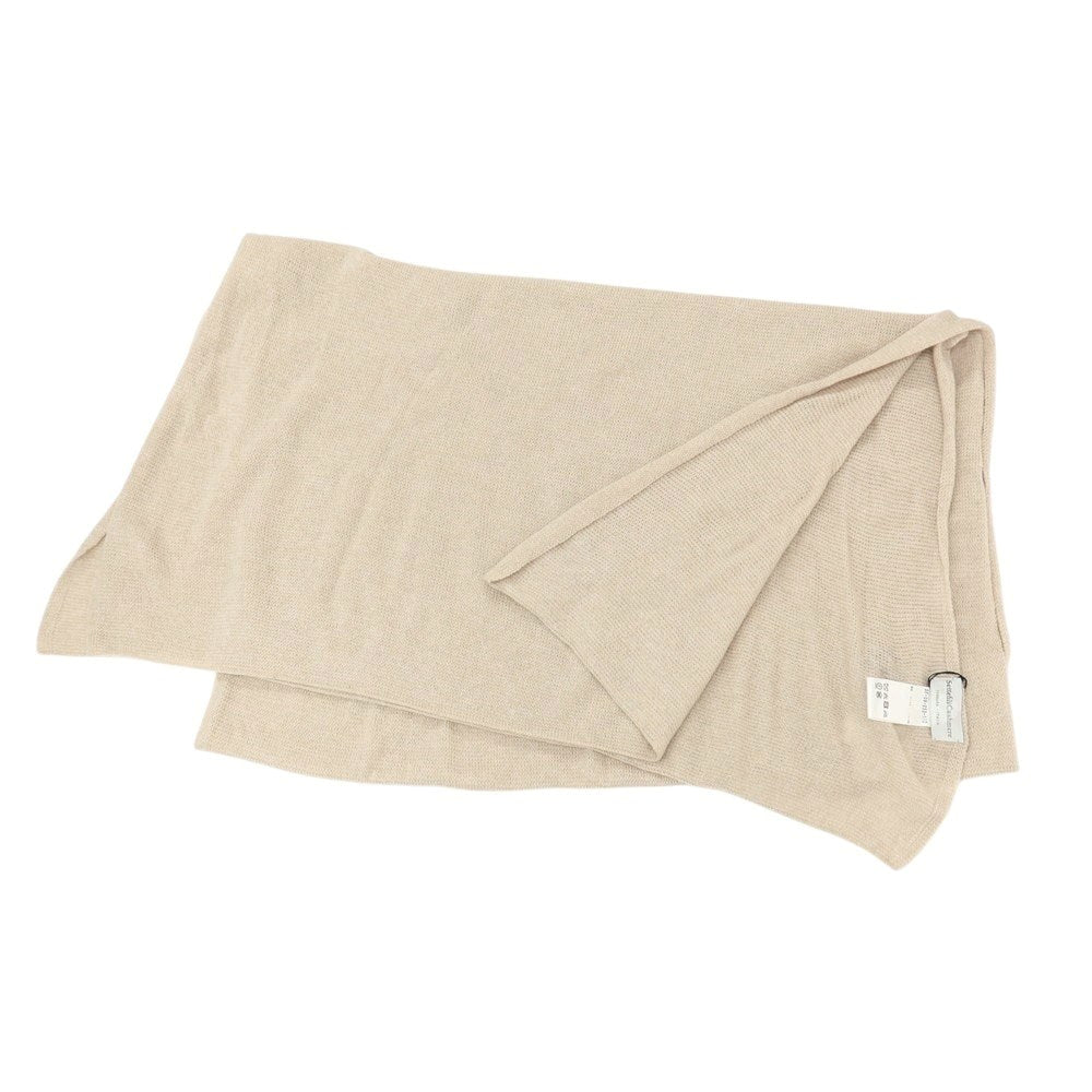 【新品】セッテフィーリ カシミア Settefili Cashmere カシミヤ ニット 大判 マフラー ベージュ【 状態ランクN 】【 メンズ 】