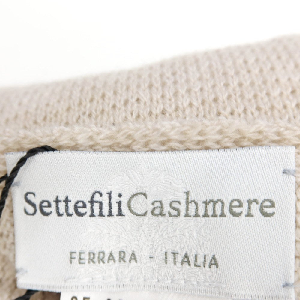 【新品】セッテフィーリ カシミア Settefili Cashmere カシミヤ ニット 大判 マフラー ベージュ【 状態ランクN 】【 メンズ 】