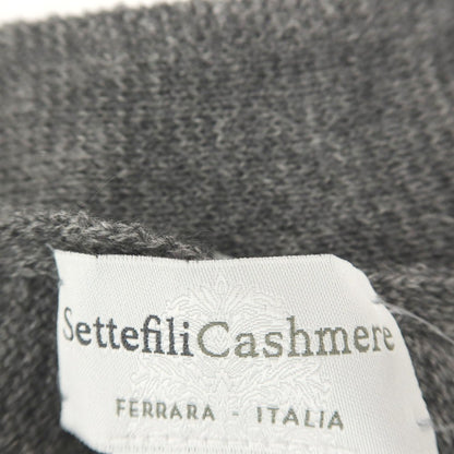 【新品】セッテフィーリ カシミア Settefili Cashmere カシミヤ ニット 大判 マフラー グレー【 状態ランクN 】【 メンズ 】