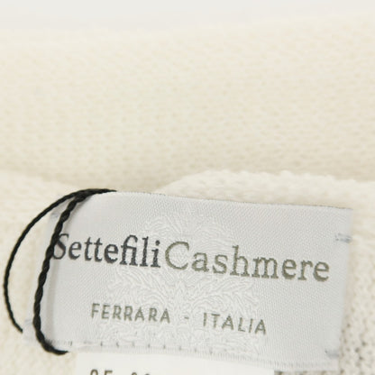 【新品】セッテフィーリ カシミア Settefili Cashmere カシミヤ ニット 大判 マフラー アイボリー【 状態ランクN 】【 メンズ 】