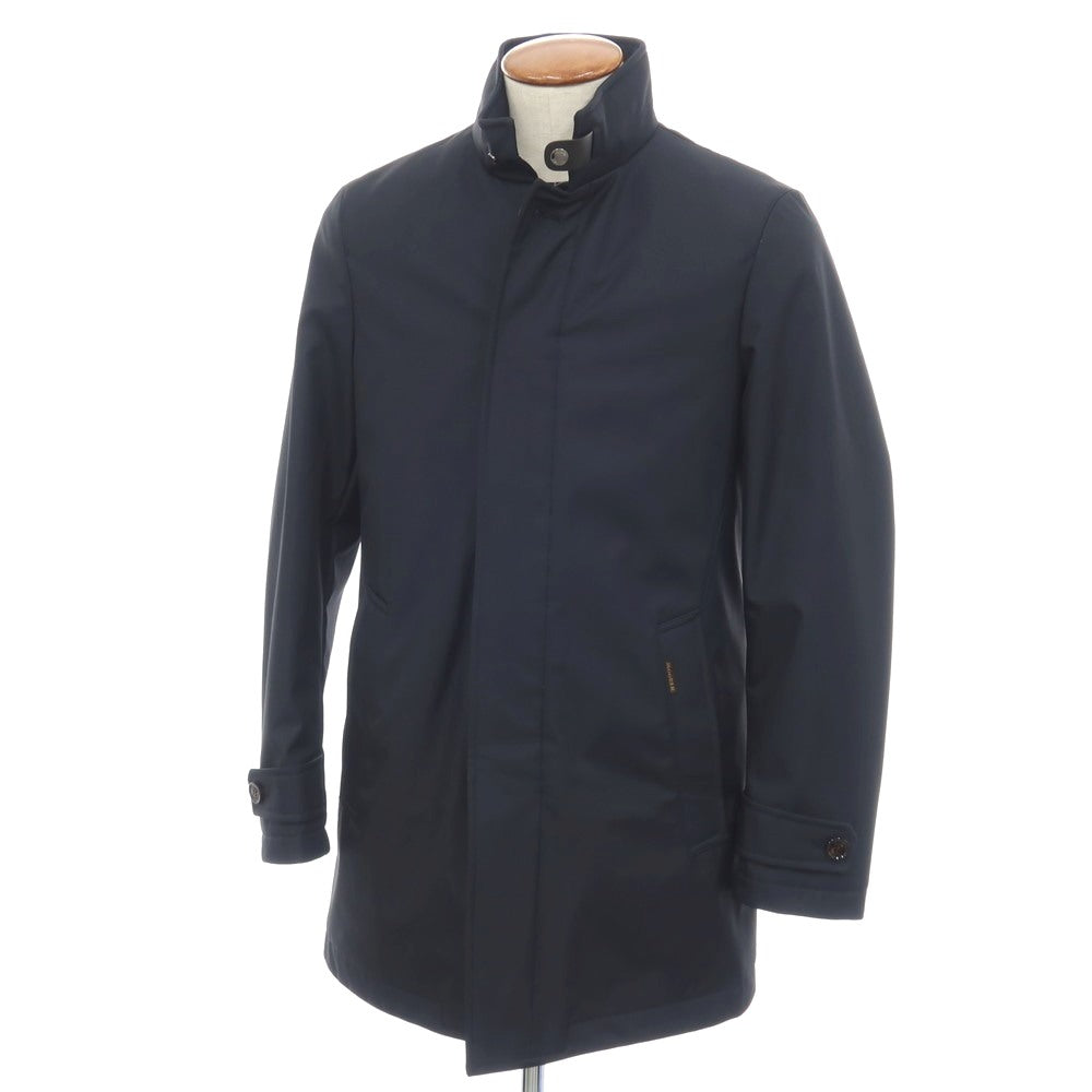 【中古】ムーレー MOORER ACQUA BERECCI-WI ポリエステル 中綿入り ダスターコート ダークネイビー【サイズ46】【 状態ランクB 】【 メンズ 】
