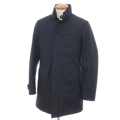 【中古】ムーレー MOORER ACQUA BERECCI-WI ポリエステル 中綿入り ダスターコート ダークネイビー【サイズ46】【 状態ランクB 】【 メンズ 】