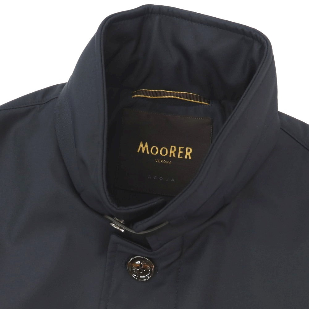 【中古】ムーレー MOORER ACQUA BERECCI-WI ポリエステル 中綿入り ダスターコート ダークネイビー【サイズ46】【 状態ランクB 】【 メンズ 】