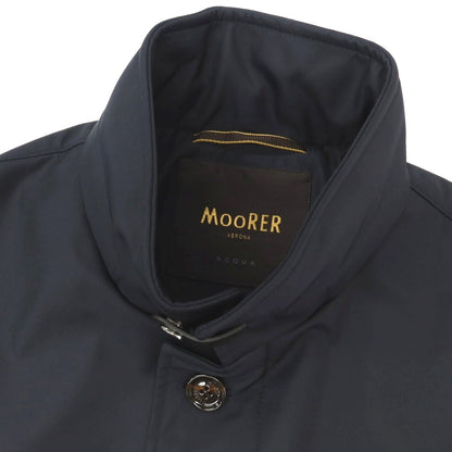 【中古】ムーレー MOORER ACQUA BERECCI-WI ポリエステル 中綿入り ダスターコート ダークネイビー【サイズ46】【 状態ランクB 】【 メンズ 】