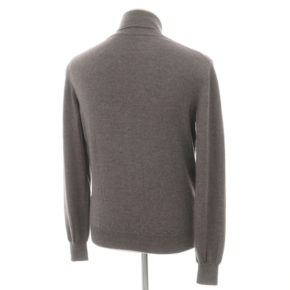 【中古】グランサッソ GRAN SASSO ウール タートルネック プルオーバーニット グレージュ【サイズ44】【 状態ランクB 】【 メンズ 】