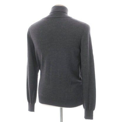 【中古】グランサッソ GRAN SASSO ウール タートルネック プルオーバーニット ダークグレー【サイズ44】【 状態ランクB 】【 メンズ 】