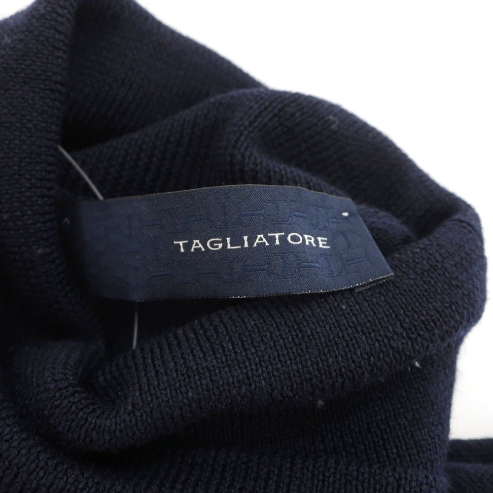 【中古】タリアトーレ TAGLIATORE ウール タートルネック プルオーバーニット ネイビー【サイズ44】【 状態ランクB 】【 メンズ 】