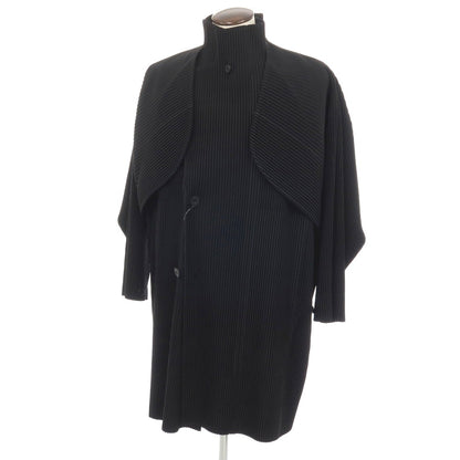 【中古】オム プリッセ イッセイミヤケ HOMME PLISSE ISSEY MIYAKE 2026年春夏 プリーツコート ブラック【サイズ表記なし（L位）】【 状態ランクA 】【 メンズ 】