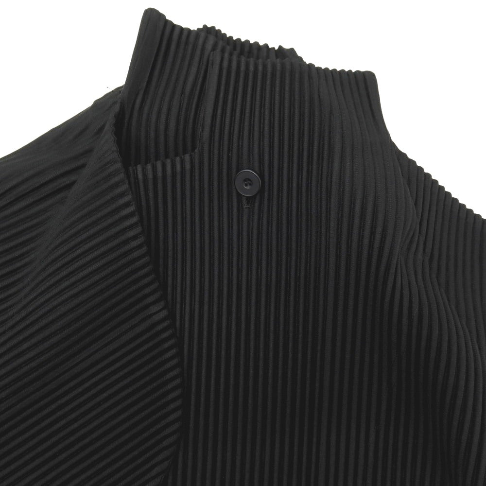 【中古】オム プリッセ イッセイミヤケ HOMME PLISSE ISSEY MIYAKE 2026年春夏 プリーツコート ブラック【サイズ表記なし（L位）】【 状態ランクA 】【 メンズ 】