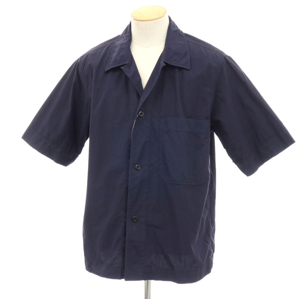 【中古】エムエイチエル MHL. コットン 半袖シャツ ネイビー【サイズS】【 状態ランクB 】【 メンズ 】