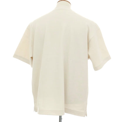 【中古】ラコステ LACOSTE コットン系 鹿の子 オーバーサイズ クルーネック 半袖Ｔシャツ ライトサンドベージュ【サイズ4】【 状態ランクA 】【 メンズ 】