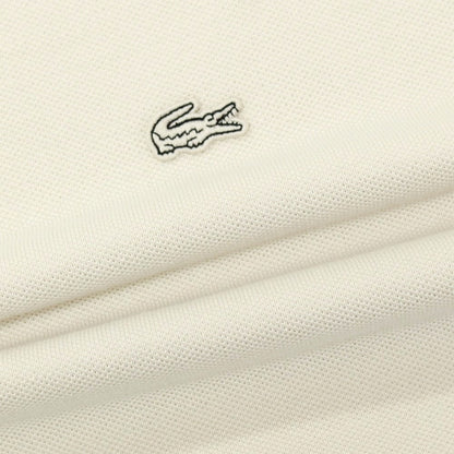 【中古】ラコステ LACOSTE コットン系 鹿の子 オーバーサイズ クルーネック 半袖Ｔシャツ ライトサンドベージュ【サイズ4】【 状態ランクA 】【 メンズ 】