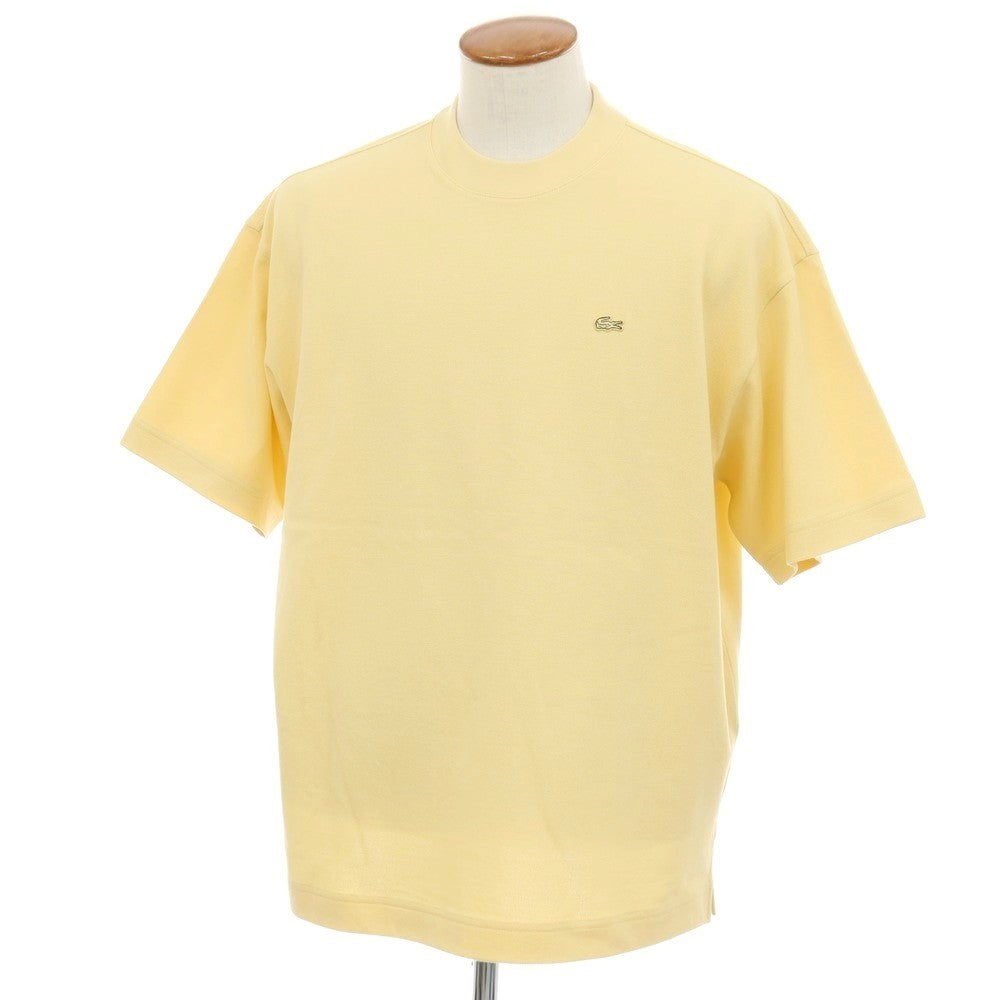 【中古】ラコステ LACOSTE コットン系 鹿の子 オーバーサイズ クルーネック 半袖Ｔシャツ イエロー【サイズ4】【 状態ランクA 】【 メンズ 】