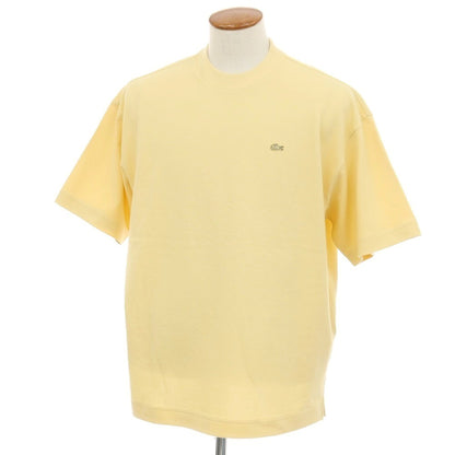【中古】ラコステ LACOSTE コットン系 鹿の子 オーバーサイズ クルーネック 半袖Ｔシャツ イエロー【サイズ4】【 状態ランクA 】【 メンズ 】
