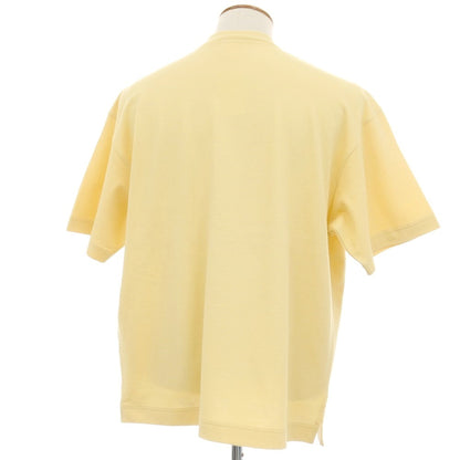 【中古】ラコステ LACOSTE コットン系 鹿の子 オーバーサイズ クルーネック 半袖Ｔシャツ イエロー【サイズ4】【 状態ランクA 】【 メンズ 】