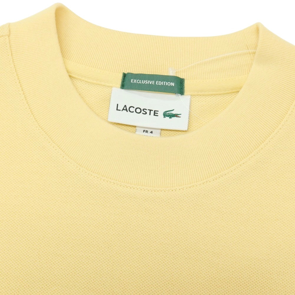 【中古】ラコステ LACOSTE コットン系 鹿の子 オーバーサイズ クルーネック 半袖Ｔシャツ イエロー【サイズ4】【 状態ランクA 】【 メンズ 】