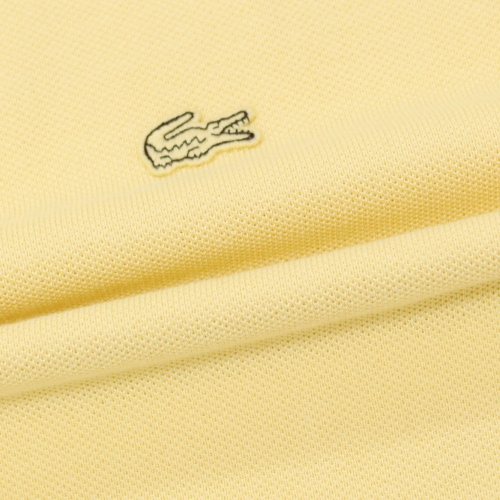 【中古】ラコステ LACOSTE コットン系 鹿の子 オーバーサイズ クルーネック 半袖Ｔシャツ イエロー【サイズ4】【 状態ランクA 】【 メンズ 】