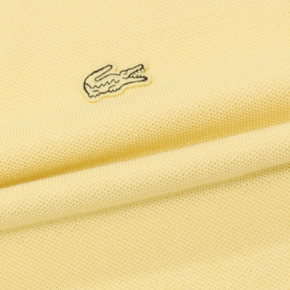 【中古】ラコステ LACOSTE コットン系 鹿の子 オーバーサイズ クルーネック 半袖Ｔシャツ イエロー【サイズ4】【 状態ランクA 】【 メンズ 】