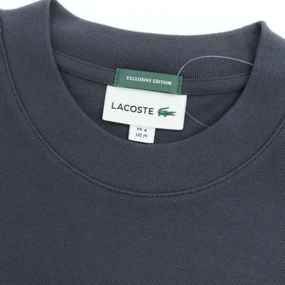 【中古】ラコステ LACOSTE コットン系 鹿の子 クルーネック 半袖Ｔシャツ ダークグレー【サイズ4】【 状態ランクA 】【 メンズ 】